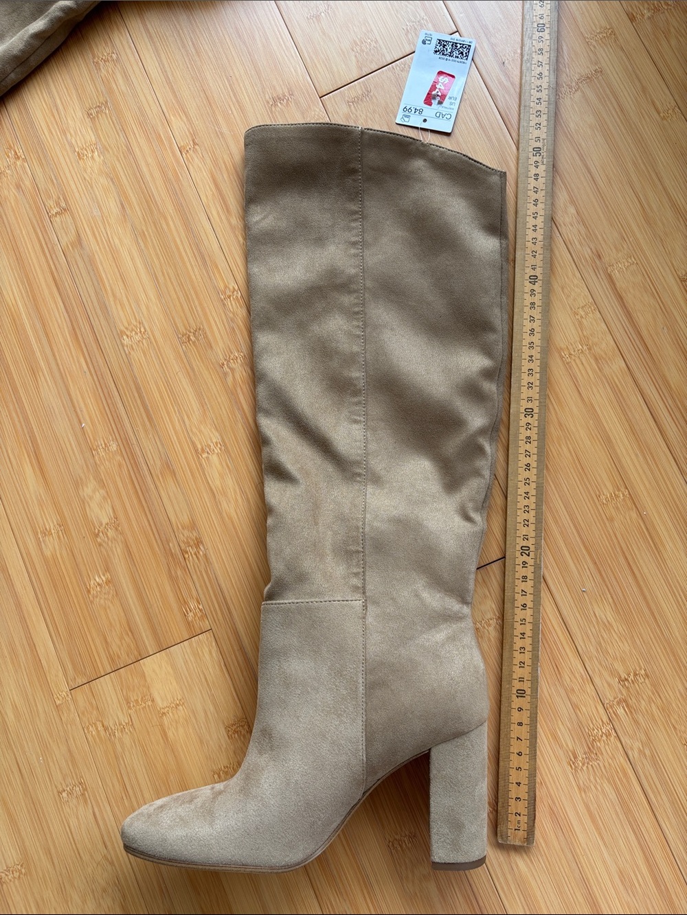 H&M Block Heel Boots faux suede